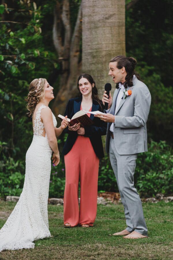 couple confessing in a wedding